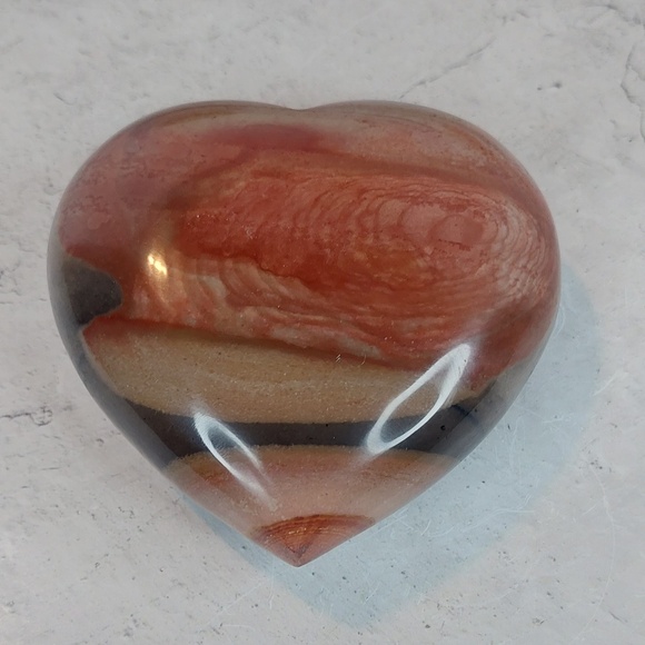 Puffy Polychrome Jasper Heart | Joy • Grounding • Creative Flow - Picture 4 of 5